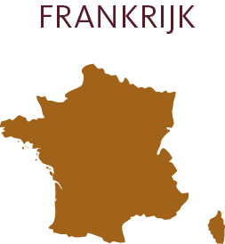 Frankrijk wijnkaart